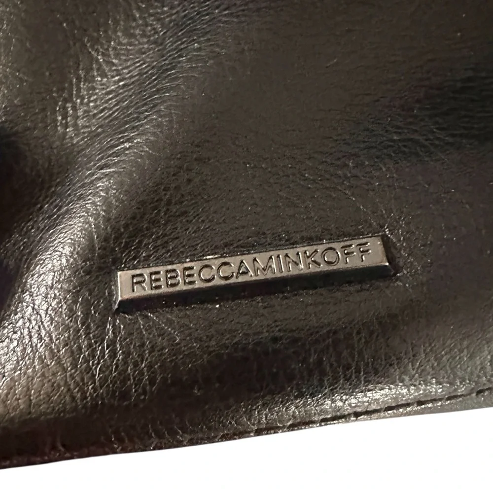 Rebecca Minkoff Regan Satchel Bag Purse Leather Wool‎ Stripe